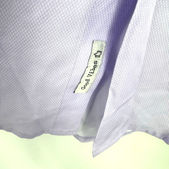 C-LAB NYC Men's Slim-Fit 4 Way Stretch Geo-Print Dress Shirt Size M 33-34 NWOT - Picture 8 of 11